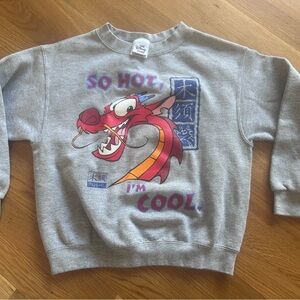 Disney y2k vintage mushu Mulan Sweatshirt medium 7-8